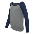 thumbnail image 2 of Bella + Canvas Ladies' Triblend Wideneck Sweatshirt 7501 - Deep Heather/Navy - X-Large, 2 of 5