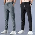 thumbnail image 5 of Glisme Mens Pants Casual Stretch Pants Ice Cool Breathable Running Jogger Drawstring Sweatpants With Pockets Men Pants Casual Summer Grey, 5 of 5
