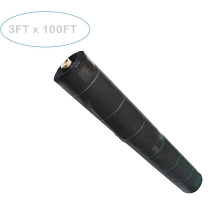 3FT x 100FT Weed Barrier, Heavy-duty Landscape Fabric Ground Cover Polypropylene Cloth Premium Weeds Control Mat Easy Setup for Flower Bed, Pavers, and Other Outdoor Projects