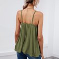 thumbnail image 3 of fatyb Women's Summer Camisole V Neck Spaghetti Strap Tank Tops Backless Pleated Loose Casual Blouses, 3 of 6