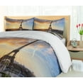 thumbnail image 5 of Ambesonne Eiffel Tower Duvet Cover Set, Scenic View Paris, 2-Calking, Blue Yellow Coconut, 5 of 7