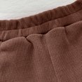 thumbnail image 3 of Mifsaly Girls Waffle Knit Wide Leg Pants High Waisted Flare Sweatpants with Pockets Solid Color Outdoor Play Lounge Clothes, 3 of 5