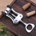 thumbnail image 1 of wine corkscrew, zinc alloy premium wing corkscrew, with multifunction corkscrew, upgrade silver, 1 of 5