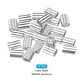 thumbnail image 3 of 1/16" 1.5mm Aluminum Crimping Loop Sleeve Double Ferrule for Wire Rope Cable Line End, Silver 25 Pack, 3 of 5