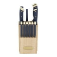 thumbnail image 6 of Farberware 15-Piece Triple Riveted Stainless Steel Knife Set with Acacia Block Blush Gold, 6 of 12