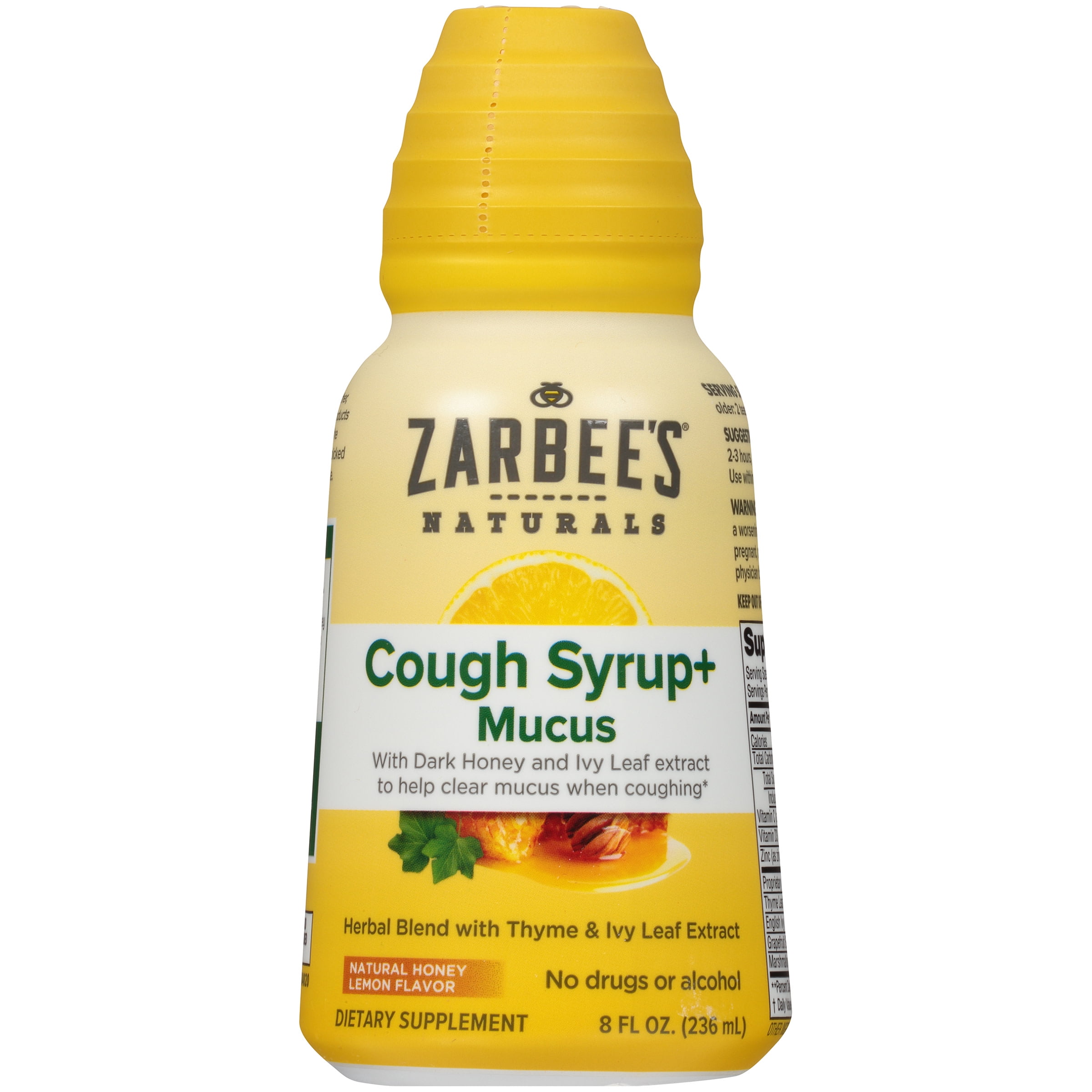 Zarbee's Naturals Cough Syrup + Mucus with Dark Honey Herbal Blend