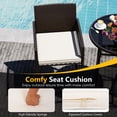 thumbnail image 2 of Gymax 3 Piece Wicker Patio Bar Set w/ 2 Seat Cushions Glass Tabletop for Backyard, 2 of 6