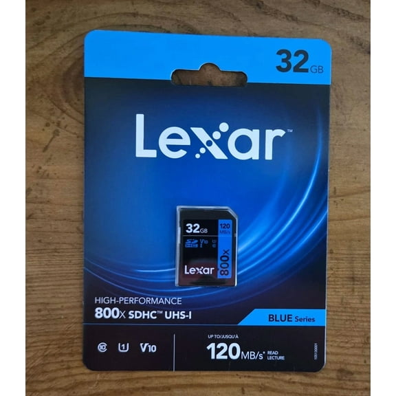 Lexar 32Gb High-Performance 800X Uhs-I Sdhc Memory Card Blue Series