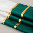 thumbnail image 4 of Juego de 2 fundas de almohada decorativas de terciopelo, parches blancos y verdes oscuros con fundas de almohada de cuero dorado, cojín de 18 × 18 pulgadas, 4 of 5