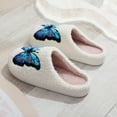 thumbnail image 7 of Fuzzy Slippers For Women Comfortable Home Colored Butterfly Cotton Slippers Winter Thick Sole Indoor Warmth Warm Cozy Winter House Slippers Bedroom Indoor House Shoes, 7 of 7