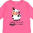 thumbnail image 4 of Inktastic Sorry, I'm a Bit Moody Today Cute Cow Pun Boys or Girls Long Sleeve Toddler T-Shirt, 4 of 5