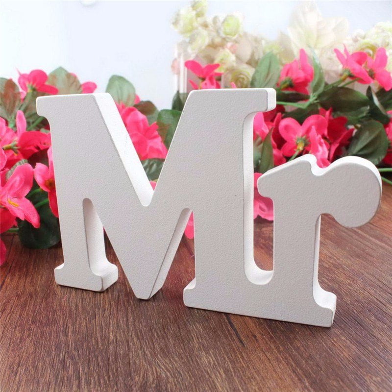 White Wooden Love Letters Wedding Home Party Table Sign Ornament Decor G 