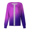 thumbnail image 3 of SKSloeg Nurse Jackets for Women Scrub, Women Long Sleeve Pocket Working Stand-up Collar Gradient Tie Dye Single-breasted Protective Cardigan Jacket Top Purple 5XL, 3 of 4