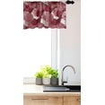 thumbnail image 3 of Ambesonne Floral Window Valance, Chrysanthemums Blooms Art, 54" X 18", Maroon White, 3 of 3