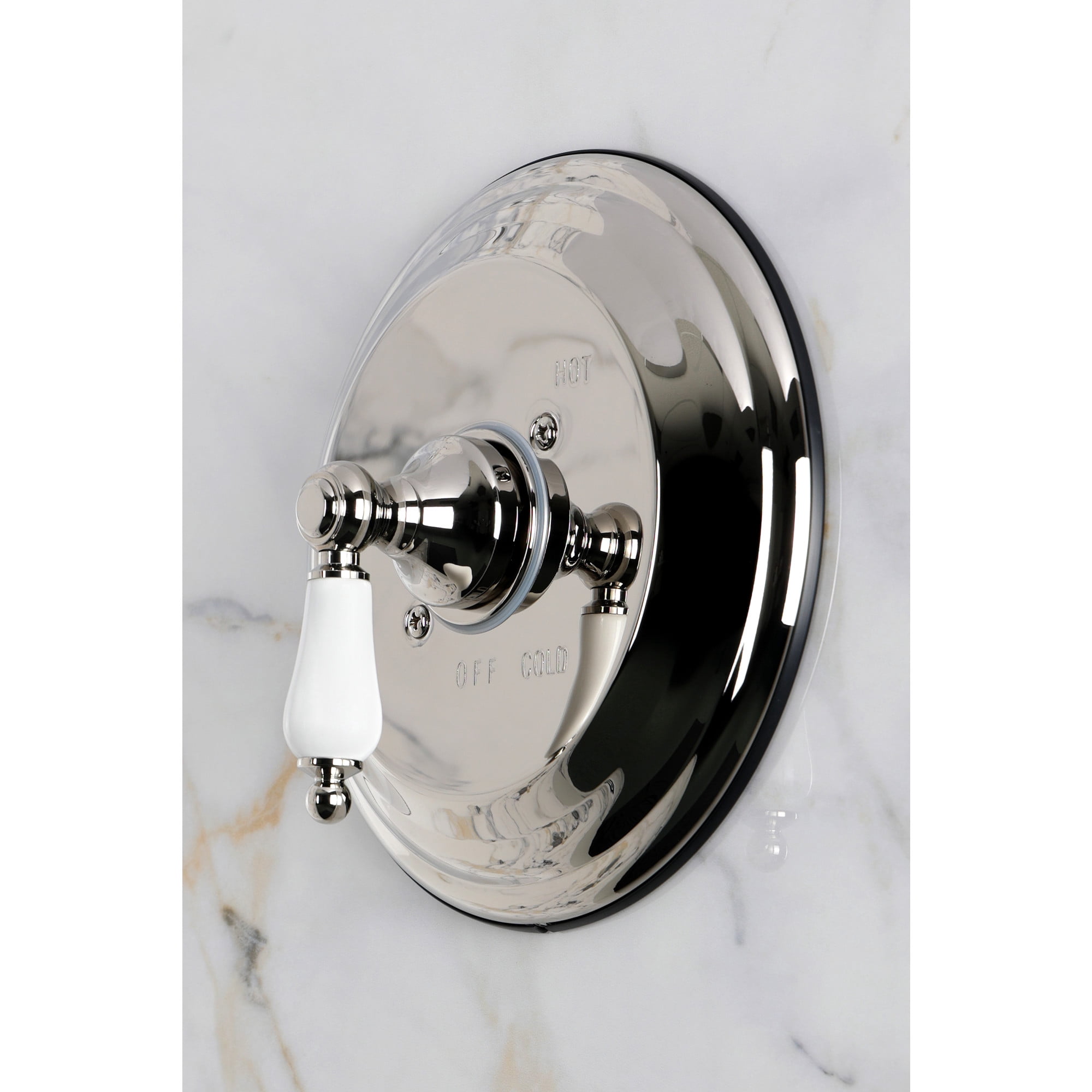 Kingston KB3636PLE Restoration Single-Handle Pressure Balanced Shower Valve and Trim Set - Valve Included in Polished Nickel