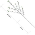 thumbnail image 2 of 4 PCS Artificial Peach Blossom Flowers Bouquet, 49 inches Silk Faux Flowers Real Touch Multiple Branch Home Wedding Vase Spring Decoration(Dark Red), 2 of 5