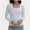 White, variant on Casual Women's Long Sleeve Shirts Knit Fitted Stretch Scoopneck Basic Solid Tunic Tops
