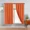 Orange, variant on Gorgeous Home Linen 2 Panels Orange Solid Color Rod Pocket Foam Lined Window Curtain Drape 37" Width x 63" Length Each Pc