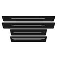 thumbnail image 1 of Universal Car Door Sill Protection Strip Carbon Fiber Leather Sticker, White Welcome Pedal Anti-Scratch Guard for Auto Entryways, 4-Pack, 1 of 8