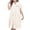 Beige, variant on Women's Waffle Knit Home Spa Bathrobe,Short Sleeve V-Neck Absorbent Quick Dry Tie Waist Loungewear Robe