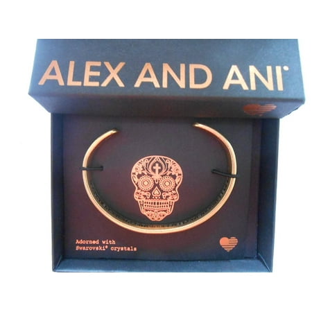 Alex and Ani Calavera Cuff Rafaelian Gold Finish Bracelet With Box and Card