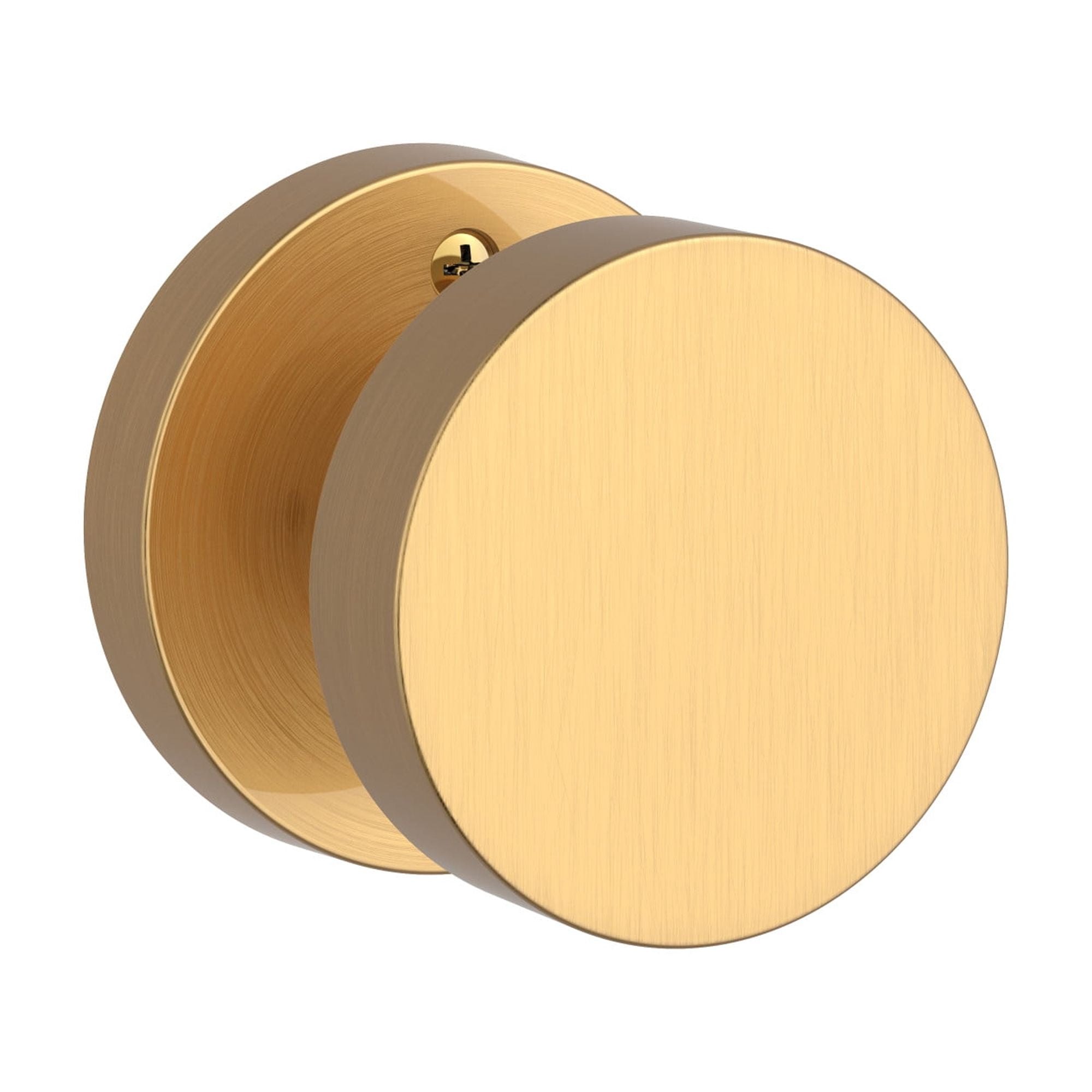 Baldwin Reserve Psconcrr141 Passage Contemporary Knob with Contemporary Round Rose Bright Nickel Finish