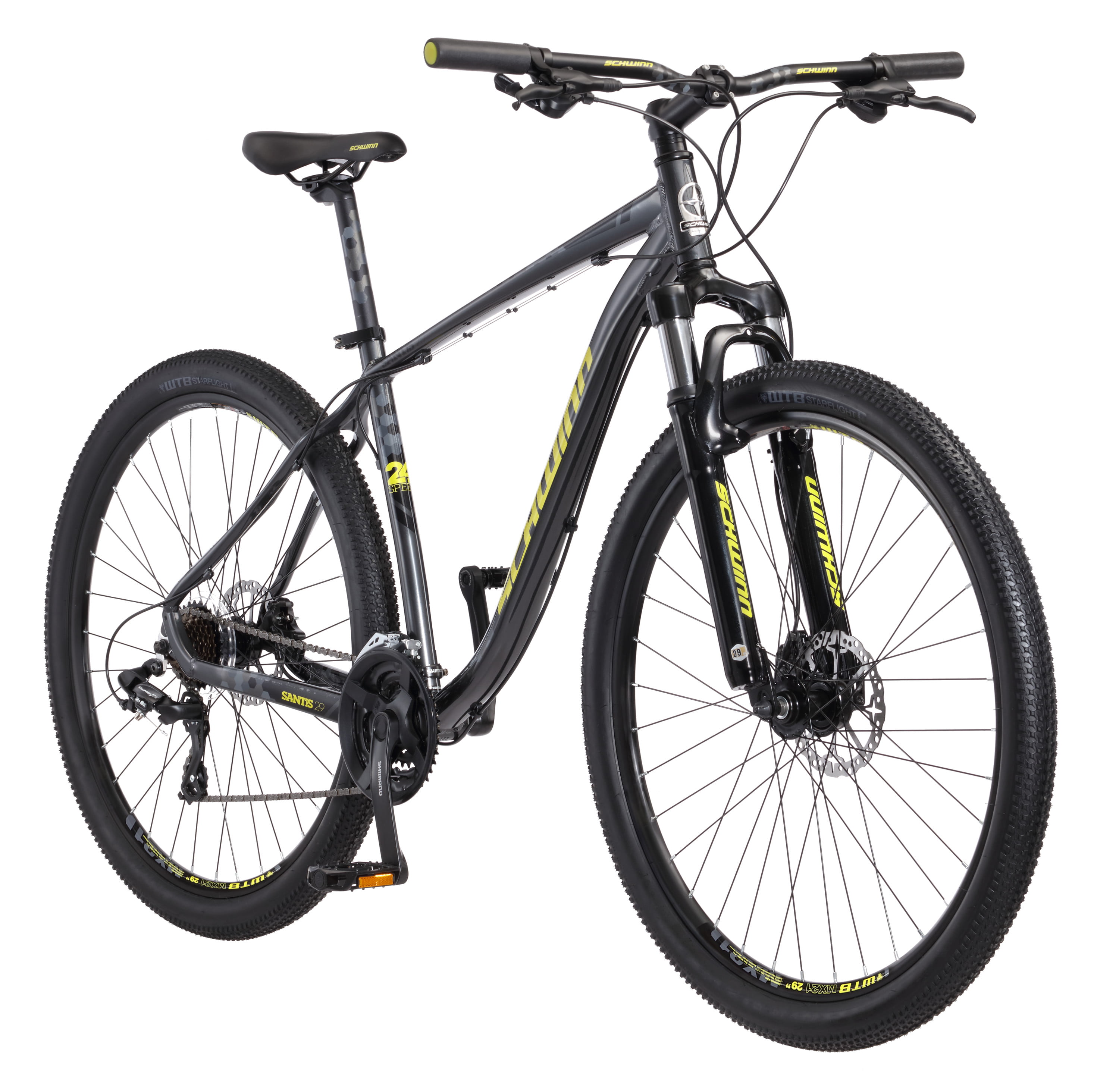 Årligt I forhold myndighed Schwinn Santis Mountain Bike, 24 speeds, 29 inch wheels, Grey, mens sizes -  Walmart.com