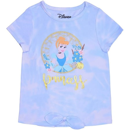 

Disney Princess Girl s Cinderella Short Sleeves Tee Shirt for Kids Tie Dye Blue Size 3T