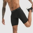 thumbnail image 4 of Active Tights Fitness Cycling Running Performance Athletic Workout Compression Shorts Basketball Legging Men Spandex Sport Shorts BLACK L, 4 of 8