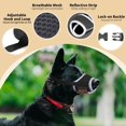 thumbnail image 2 of GFDYREE Dog Muzzle Anti Biting Barking and Chewing with Comfortable Mesh Soft Fabric and Adjustable Strap, Suitable for Small, Medium and Large Dogs(Black(3D Mesh),L), 2 of 7