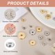 thumbnail image 3 of 40 Pcs Cuentas Espaciadoras Planas Redondas de 6mm, Cuentas Heishi de Acero Inoxidable, ID 2mm x H 2mm, 3 of 6