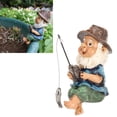 thumbnail image 5 of Fishing Gnome Sitter, UV  Outdoor Garden Gnome  For Pond, 5 of 8