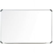 Ghent's Vinyl 36" x 48" Radial Edge Bulletin Board with Marker & Eraser in White