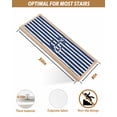 thumbnail image 4 of Stair Treads for Wooden Steps, Navy Blue Anchor Nautical Peel and Stick Stair Treads with Adhesive, Navy Blue Striped Farmhouse Non Slip Indoor Stairs Runner Rugs Mats for Elders Dogs 8"x30"15PCS, 4 of 7