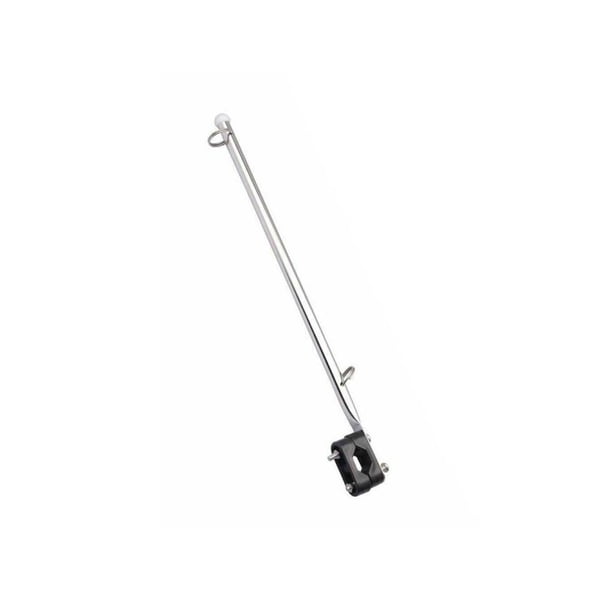 Speravity Soporte de riel de montaje en poste Soporte de bandera Acero inoxidable Instalación práctica Ahorro de espacio Tira de nylon Conveniencia Bombillas para automóviles Speravity VI019206-00B
