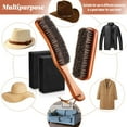 thumbnail image 3 of 4 Pcs Horsehair Felt Hat Brush Kit with Cleaning Sponge Cowboy Clean Hat Wood Fedora Hat Cleaning Set Baseball Cap Lint Brush Remove Dust for Hair Furniture Suits Clothes(Style A), 3 of 3