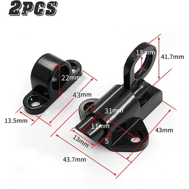 Door Bolts, 2 Pcs Automatic Locking Door Bolts Spring Bolt Lock Spring Bounce Door Bolt With Screws