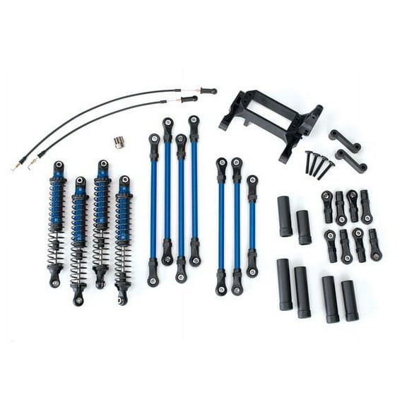 Long Arm Lift Kit, TRX-4, complete (includes blue powder coated links, blue-anodized shocks)