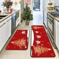 thumbnail image 2 of Vggrvlo Christmas Kitchen Mats Rugs Non Slip Extra Thick Chenille Shower Mat Rubber Backing Machine Washable Bath Rugs Mats 2PCS, 2 of 6