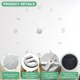 thumbnail image 2 of Uxcell 1-Pack Reloj de Pared 3D DIY, Reloj de Pared Sin Marco de 51" con 4 Números de Espejo para el Hogar, Plateado, 2 of 6