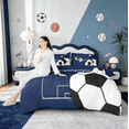 thumbnail image 4 of Manfei Football Sports 7pcs Bedding Comforter Set,Soccer Game Queen Bedding Sets,Boys Ball Gaming Queen Sheet Sets For Kids,Luxury Bedroom Decor Reversible, 4 of 8