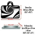 thumbnail image 4 of LSS 13.3 inch Laptop Sleeve Bag Carrying Case with Handle for 13.3" 13" 12.1" 12" Apple MacBook,, Acer, Dell, Hp, Sony, Tornado White and Black Swirl, 4 of 4