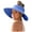 Blue, variant on Womens Sunshade Hat Korean Edition Women Open Top Big Sunscreen Sun Hat No Top Foldable Hat
