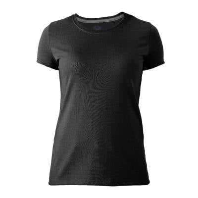 Playera Fruit Of The Loom para Mujer, Cuello Redondo Manga Corta Negro Talla CH