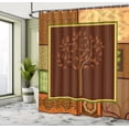thumbnail image 5 of Ambesonne Tribal Shower Curtain, Native Art, 69"Wx70"L, Brown Green, 5 of 5