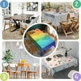 thumbnail image 5 of Rainbow Tie Dye Ink Pattern Rectangle Tablecloth 60"x102",Waterproof Polyester Rectangle Table Cloth, Wipeable Spillproof Polyester Tablecloth for Dining, Camping, Indoor and Outdoor, 5 of 6