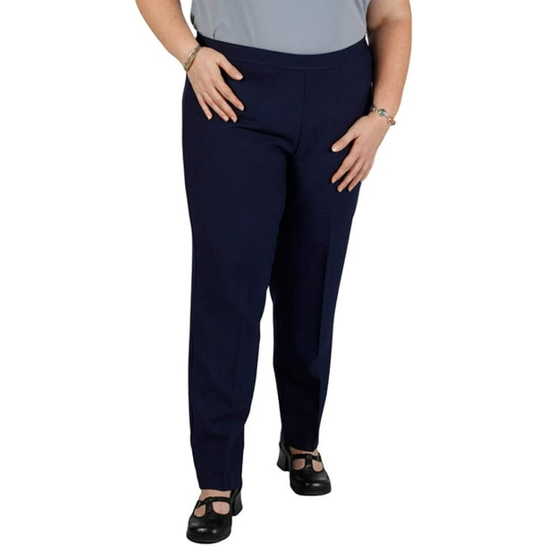 Bend Over Womens Plus Size Elastic Waist Pull-On Pants 