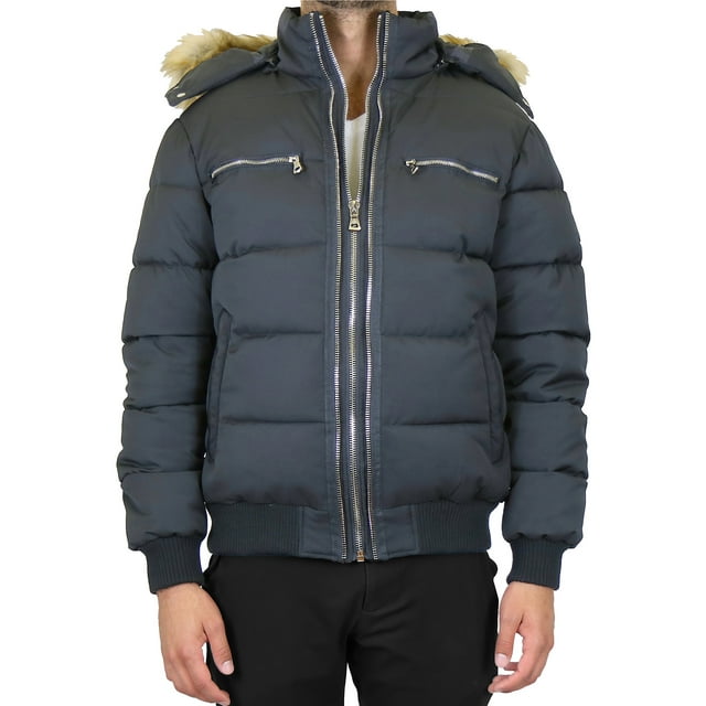 Men's Heavyweight Jacket With Detachable Fur Hood