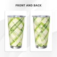 thumbnail image 4 of 20oz Car Cup Three-Piece Set Of Single Silver Edge No Smell Easy To Carry Heat Preservation For Daily Car Sports Travel Lime Houndstooth Hand-Drawn Sketch_4, 4 of 8