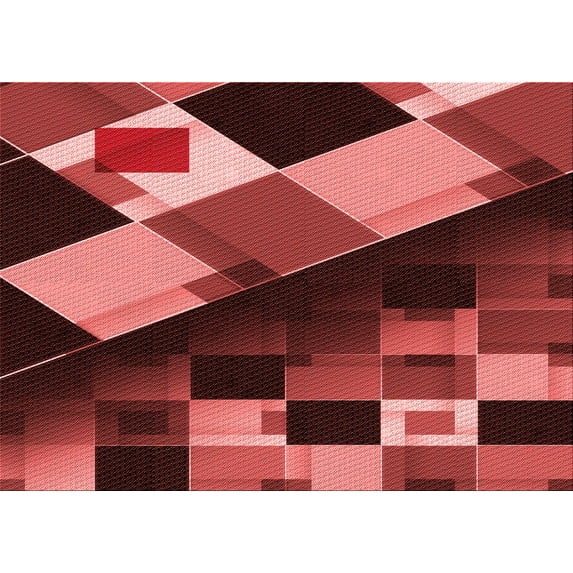 Ahgly Company Indoor Rectangle Patterned DarkRed Area Rugs, 5' x 7'